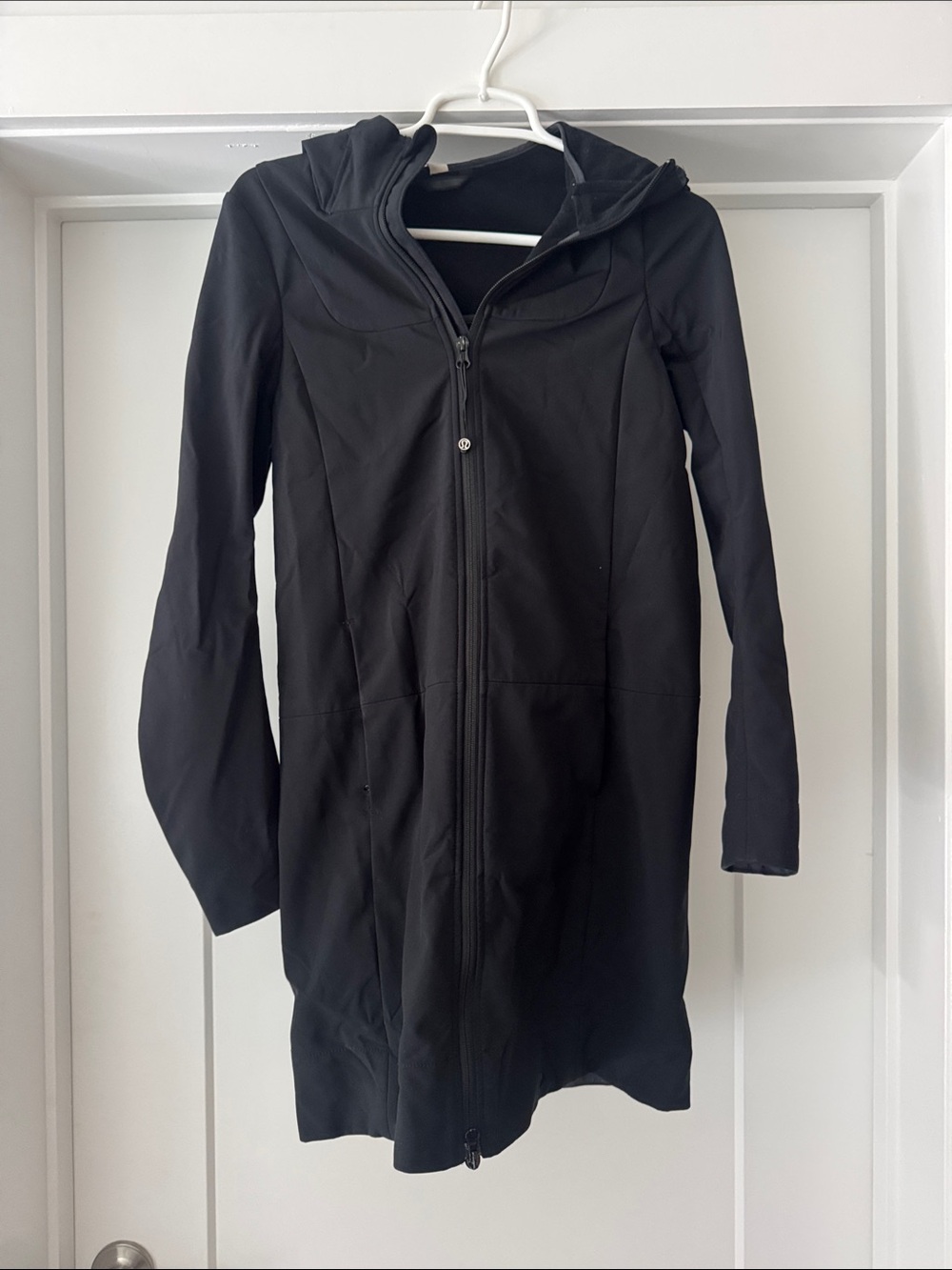lululemon athletica Black Long Hooded Trench Coat